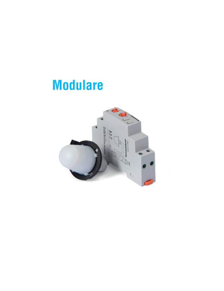 Interruttore Crepuscolare Modulare Con Sonda Esterna Ip65 TECNOSWITCH - CR201DI