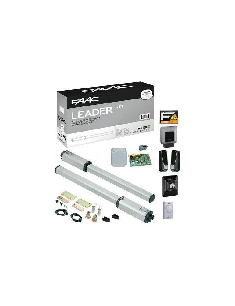Kit Automazione Cancello Battente LEADER KIT Seafe&Green 230v 1,8m -Garanzia Italia- FAAC - 105633445