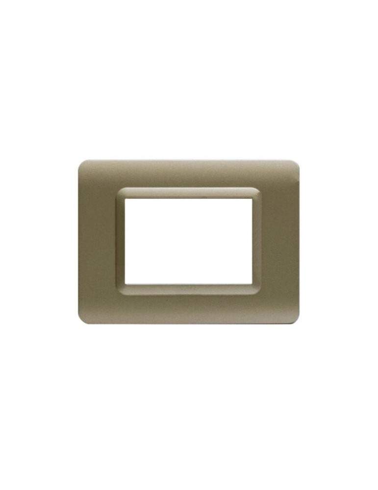 Placca Cornice TECNOPOLIMERO 44 Champagne 3Mod AVE - 44PY03CHO