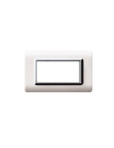 Placca Cornice TECNOPOLIMERO 44 Bianco Cornice Cromata 4Mod AVE - 44PY04BLC