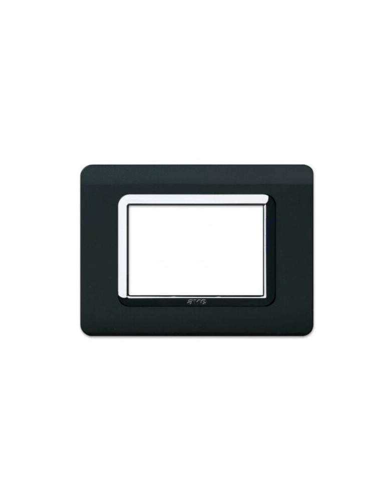 Placca Cornice TECNOPOLIMERO 44 Grigio Tekla Cornice Cromata 3Mod AVE - 44PY03GTKC