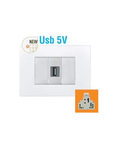 Alimentatore Caricatore  Presa Usb 2A 5V TECNOSWITCH - KS010PU