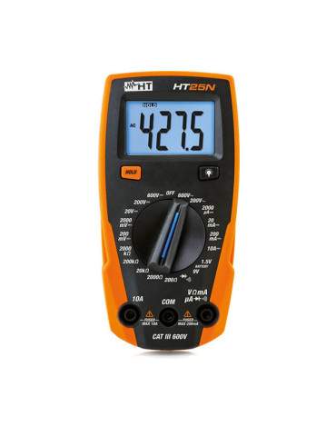 Multimetro Digitale Portatile Compatto Compact Digital Multimeter In CAT III HT INSTRUMENTS - 25N