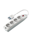 Presa Multipla Serie Sicura 2 Poli 4 Prese Pluristandard 16A Italiana C/Int. + Cavo SCAME - 161.40511.R