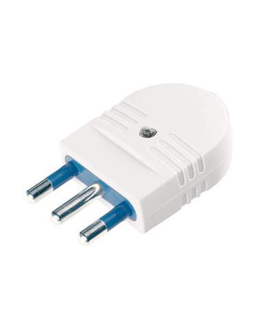 Spina Mobile Serie Azzurra Standard Italiano 2P+T 16A Bianca Plug White SCAME - 104.4003