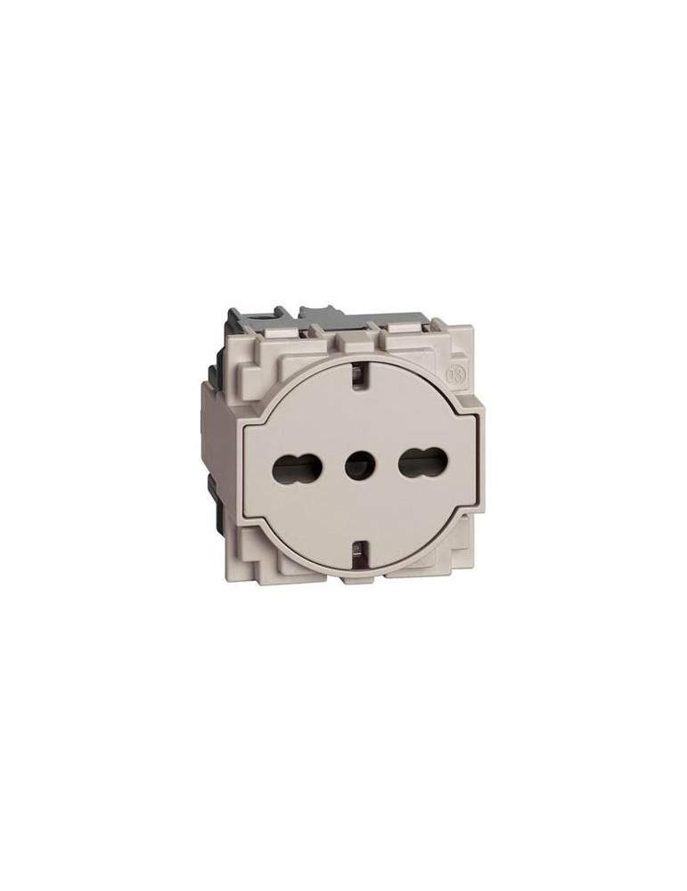 Presa Flat 16A Standard Tedesco Italiano Sabbia Living Now BTICINO - KM4140A16F