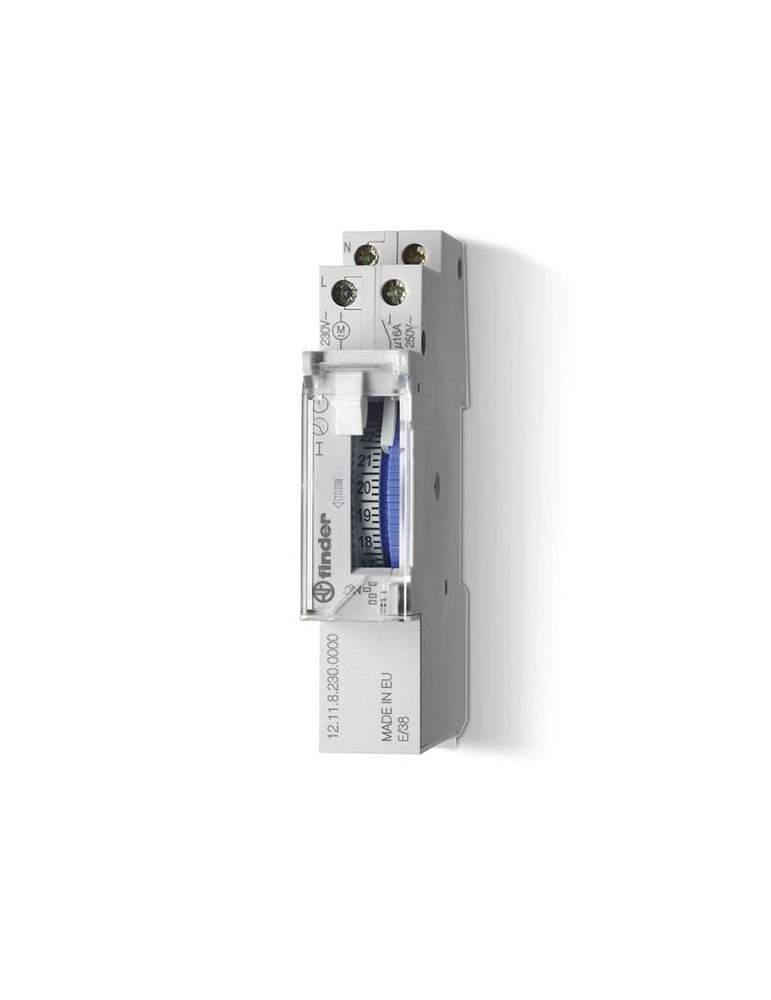 Interruttore Orario Giornaliero Elettromeccanico 1M 16A FINDER - 121182300000