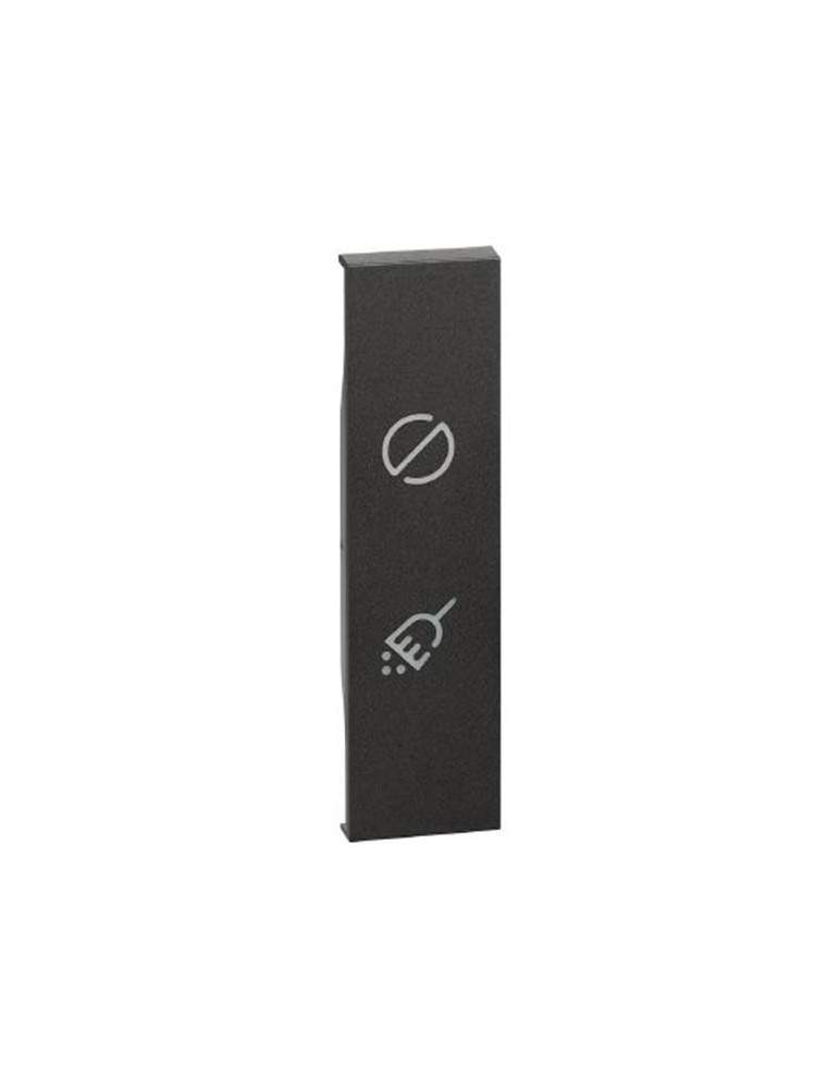 Cover Commutatore Per Hotel Non Disturbare E Riordinare Nero 1Modulo Living Now BTICINO - KG11H