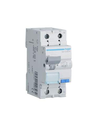 Interruttore Magnetotermico Automatico Differenziale 1p+N 16A C 4.5Ka 30Ma AC 2M HAGER - ADC816H