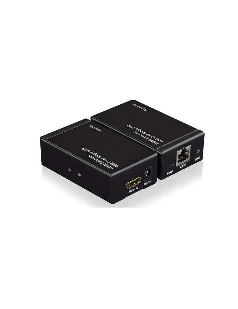 Ripetitore Schermato Estensore Di Segnale HDMI Extender Su Singolo Cavo Ethernet 60MT Cat5e/6 1080P POC ELCART 42/14000