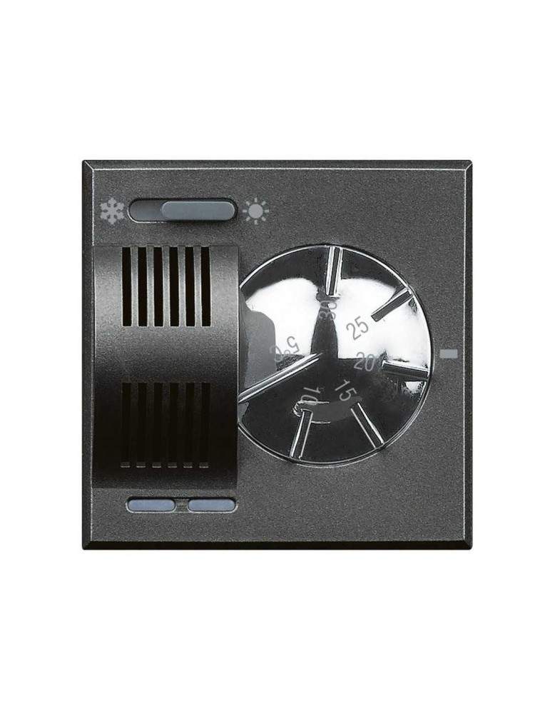 Termostato Ambiente Elettronico Con Commutatore Estate/Inverno 2 Posti 230V Axolute Scuro BTICINO - HS4442