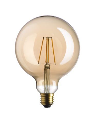 Lampada Led Globo 125Stick Gold Vintage Retrò Vetro Ambra Luce Calda E27 2500K 7W 725Lumen Shot BOT LIGHTING - WlLD4008X2G