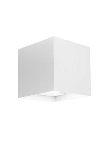 Applique LED Da Muro Quadrata Interno/Esterno Alluminio Bianco 2x5W Marbella Squared Shot BOT LIGHTING - MARBELLA10BQK