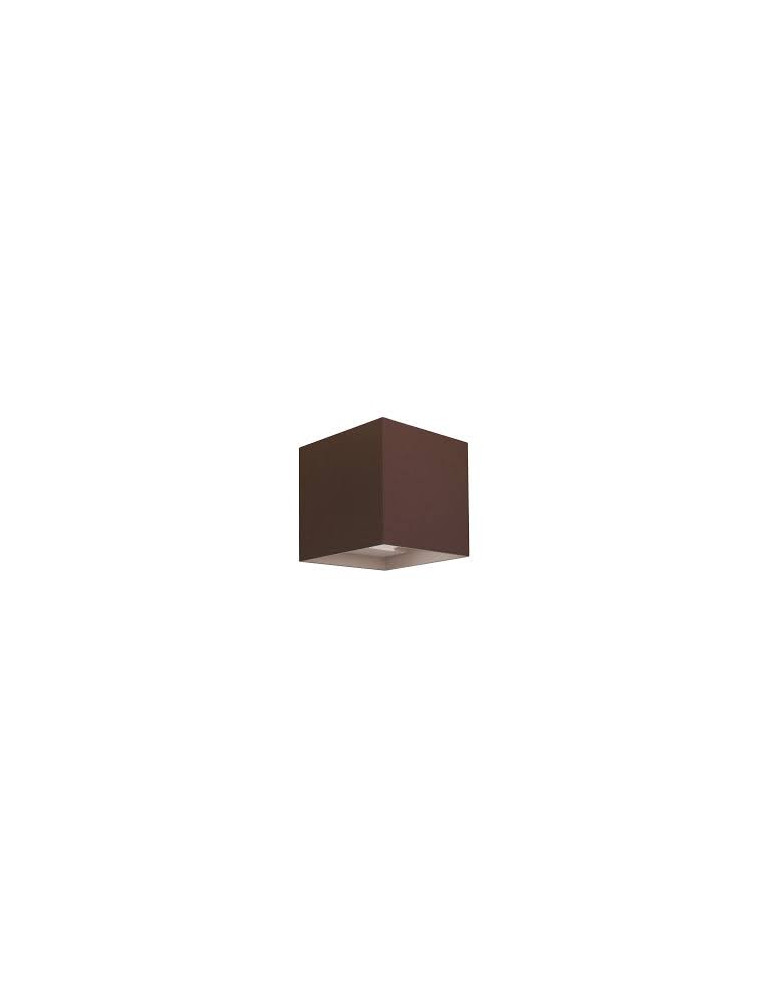 Applique LED Da Muro Quadrata Interno/Esterno Alluminio Corten Fascio 2x5W Marbella Squared Shot BOT LIGHTING - MARBELLA10CQK