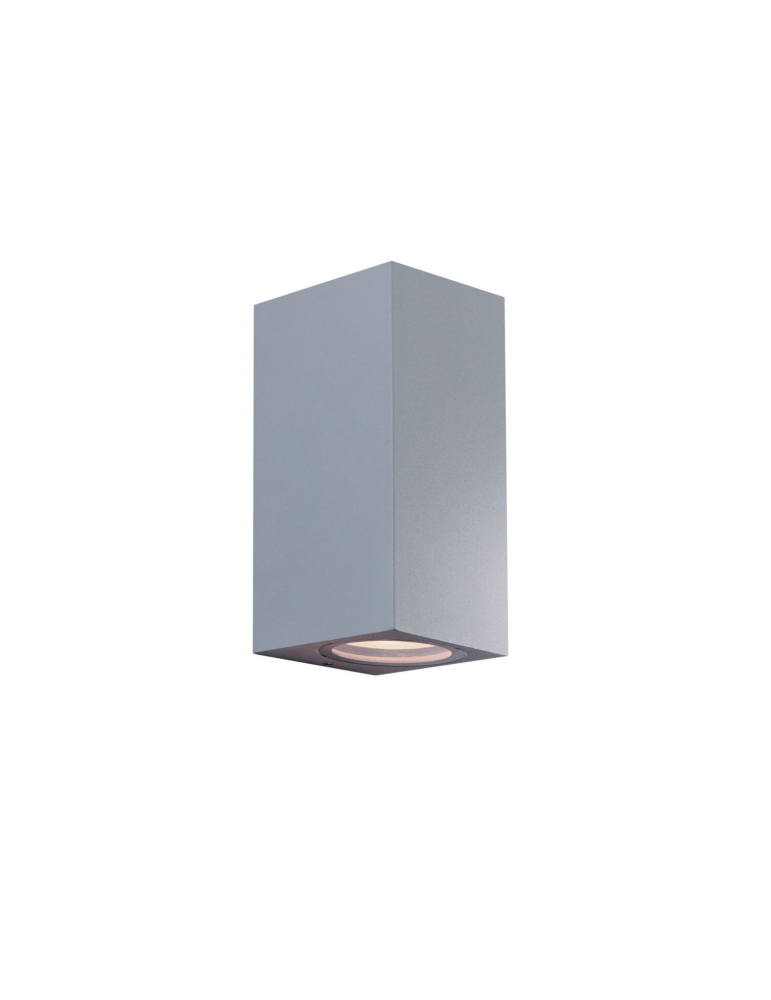 Applique LED Lampada Da Muro In Alluminio Grigio Marina Toledo 2 Doppia Emissione GU10 Shot BOT LIGHTING - TOLEDO2M