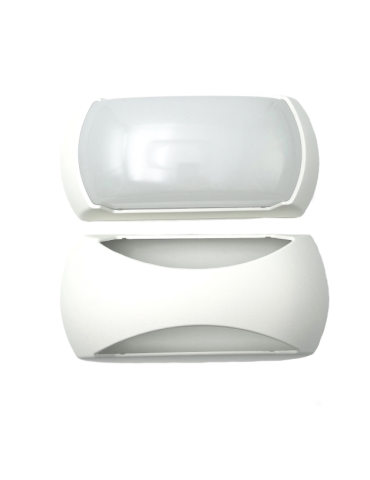 Plafoniera Applique Lampada Stagna Da Parete/Soffitto Ely Led Con Cover Luce Bianca 4000K 12W Bianco LAMPO - ELY12WBIBN
