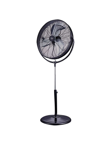 Ventilatore A Piantana Da Terra TURNADO 3 Velocità Metallico Nero Testa Reclinabile CFG - EV098