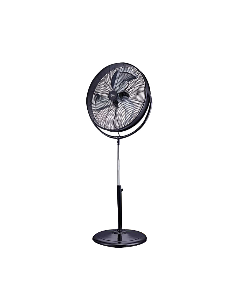 Ventilatore A Piantana Da Terra TURNADO 3 Velocità Metallico Nero Testa Reclinabile CFG - EV098