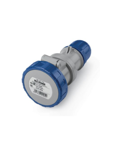 Presa Mobile Industriale Optima 3Poli 2P+T 16A IP66 IP67 Blu SCAME - 318.1643