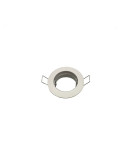 Faretto Ad Incasso Soffitto Tondo IP20 GU10 Fisso In Alluminio Bianco Con Portalampada STONE - 8005/B