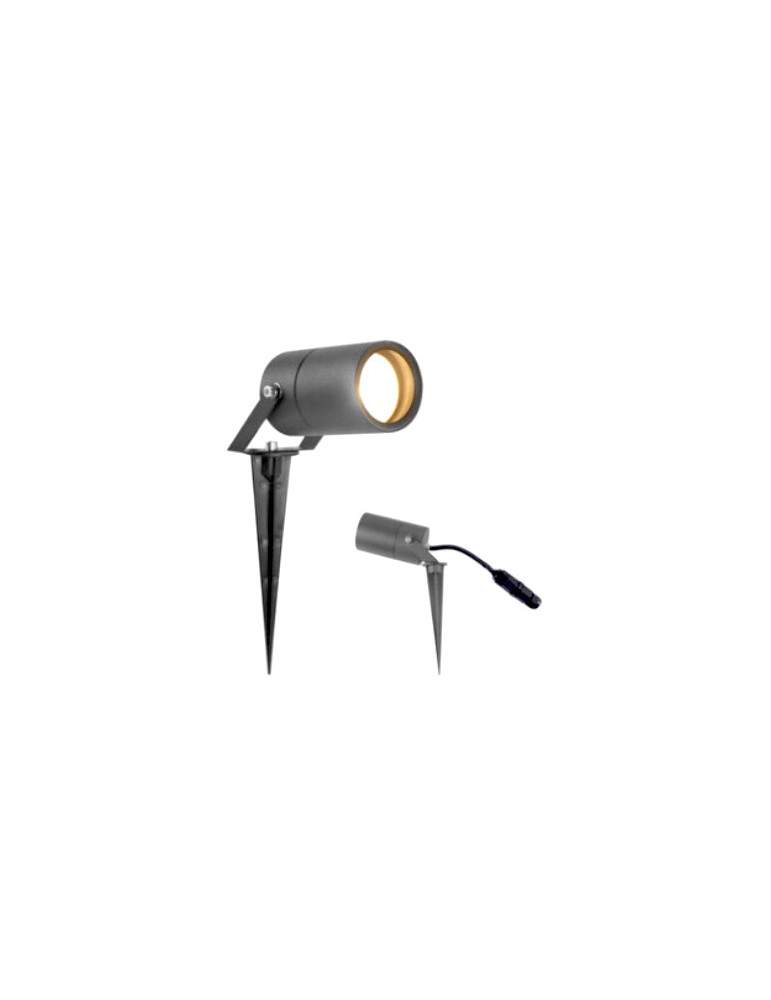 Picchetto Da Giardino Antracite Faretto Spiky1 Ground Spike Light Luce Outdoor Led GU10 IP65 Shot BOT LIGHTING - SPIKY1
