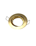 Faretto Ad Incasso Soffitto Tondo IP20 GU10 Orientabile In Alluminio Oro Lucido Con Portalampada STONE - 8006/OL