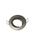 Faretto Ad Incasso Soffitto Tondo IP20 GU10 Orientabile In Alluminio Nichel Satinato Con Portalampada STONE - 8006/NS