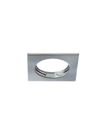 Faretto Ad Incasso Soffitto Quadrato IP20 GU10 Fisso In Alluminio Cromo Lucido Con Portalampada STONE - 8007/CL
