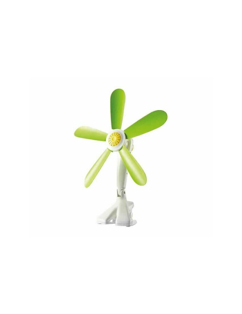 Ventilatore Da Tavolo E Parete MARGARITA Senza Griglia Con Clip Colorato Bianco Verde Giallo CFG - EV058