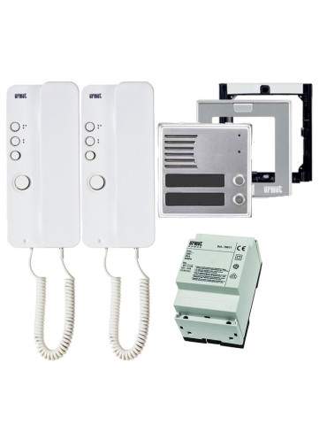 Kit Citofonico Citofono Bifamiliare Citoset V2 Pulsantiera Sinthesi Da Incasso URMET - 1150/302