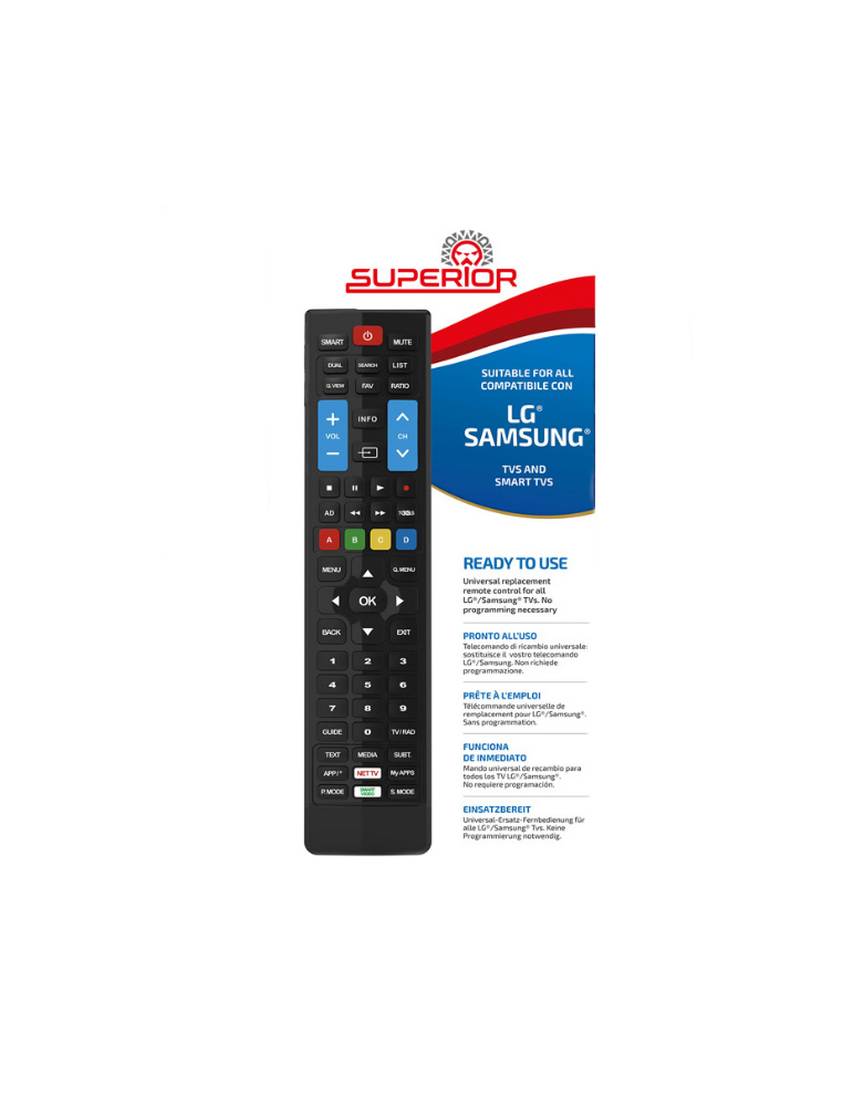Telecomando Universale Per Smart TV LG E Samsung SUPERIOR ELECTRONICS - TRB002