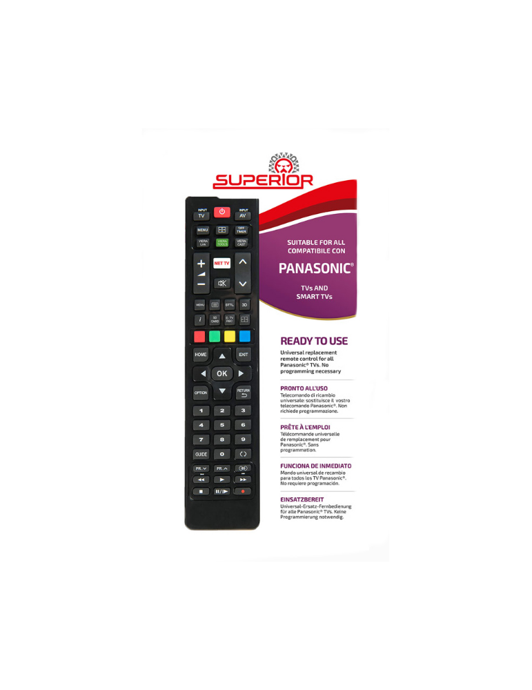 Telecomando Universale Per Tv Smart Panasonic SUPERIOR ELECTRONICS - TRB003