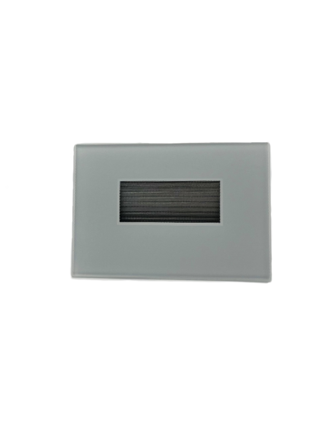 Segnapasso Led Ad Incasso Rettangolare Con Vetro Temperato Sistema Tricolor Asimmetrico 5W 206Lumen Per 503 LAMPO - SPLED503OVMC