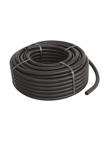 Tubo Flessibile Corrugato Per Impianti Elettrici Con Tirafili D.20 100M. Nero Pvc Serie Tieffe TUBIFOR - TF01020NT100