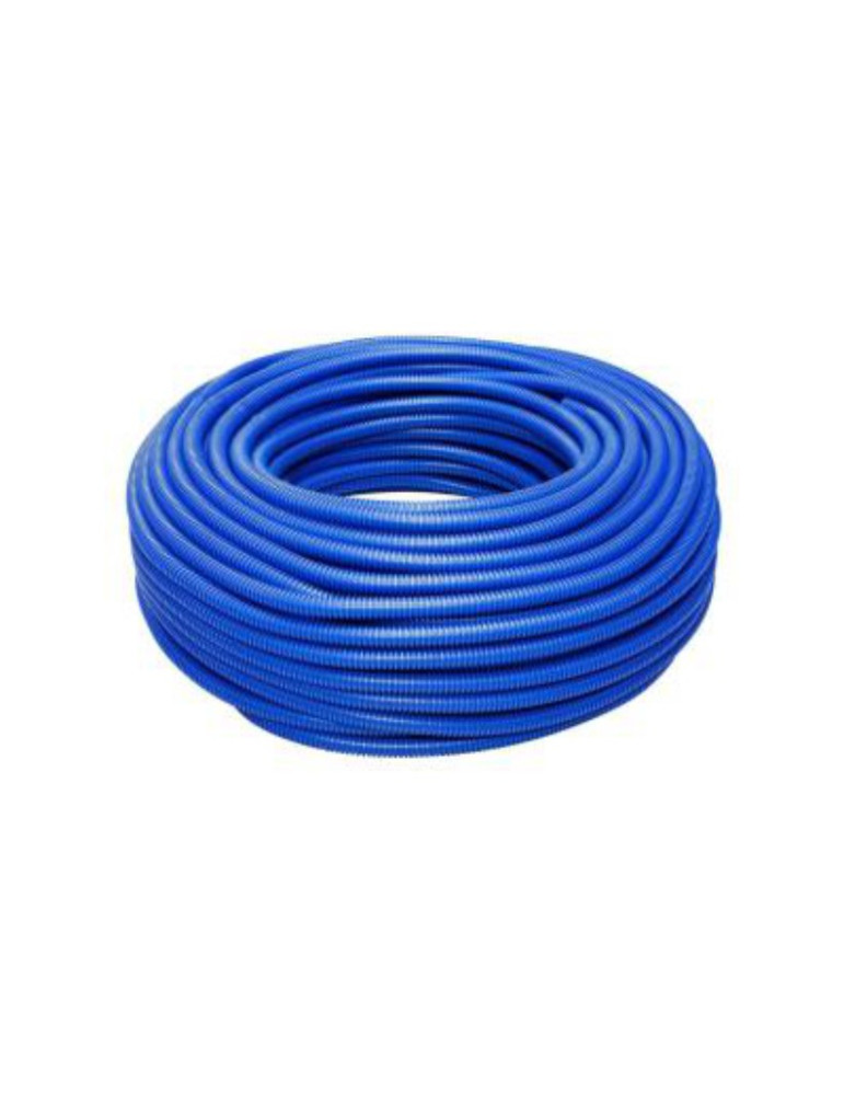 Tubo Flessibile Corrugato Per Impianti Elettrici Con Tirafili D.20 100M. Blu Pvc Serie Tieffe TUBIFOR - TF01020BT100