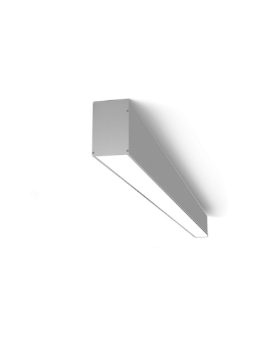 Lampadario Led Sospeso Grigio Chiaro Rettangolare ALVERLAMP - LLN5124040A