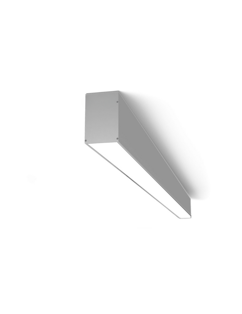 Lampadario Led Sospeso Grigio Chiaro Rettangolare ALVERLAMP - LLN5124040A