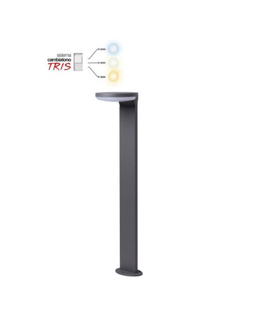 Palo Led Solare Tondo Per Illuminazione Da Giardino STONE GROUP - 20202/BNC