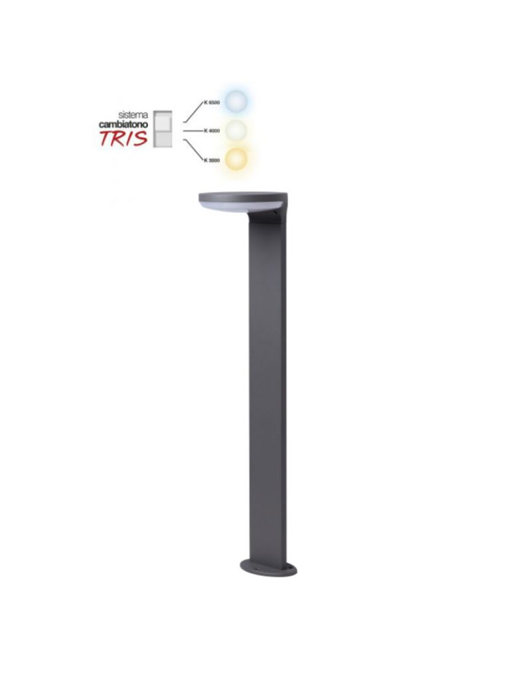 Palo Led Solare Tondo Per Illuminazione Da Giardino STONE GROUP - 20202/BNC