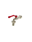 Rubinetto A Leva Rossa 1'' Con Portagomma TIEMME - 2500004