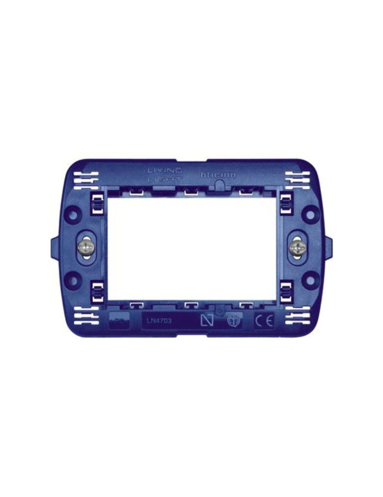 Supporto Unico 3 Moduli Per Placche Quadre Livinglight E Living International BTICINO - LN4703