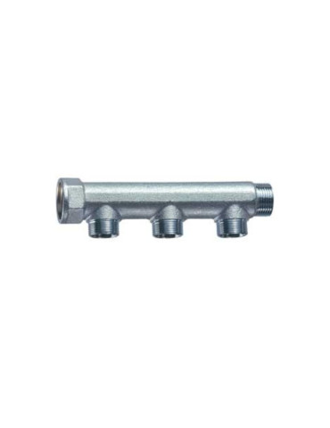 Collettore Componibile Lineare M-F Cromato 3 Vie 1'' Int. 50mm FAR - 3402 1