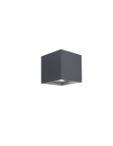 Applique Da Parete In Alluminio 20W MARBELLA BIG SQUARED Antracite Doppia Emissione BOT LIGTHING - MARBELLA20GQK
