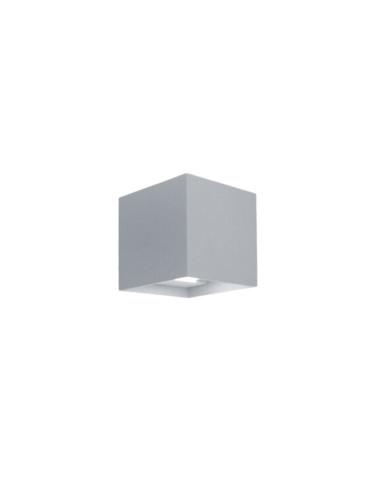 Applique Da Parete In Alluminio 20W MARBELLA BIG SQUARED Grigio Marina Doppia Emissione BOT LIGTHING - MARBELLA20MQK