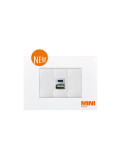 Caricatore USB Alimentatore 5V KEYSTONE MINI Tipo A+C TECNOSWITCH - KS112PU