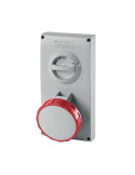 Presa Interbloccata Serie Omnia C/Fus. 2PT 63A Rossa SCAME - 405.6378