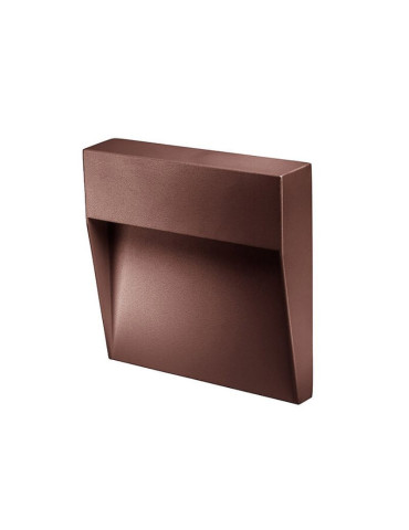 Segnapasso A Led Quadrato BILBAO 6 SQUARED Corten 6W Per Applicazioni A Parete BOT LIGHTING - BILBAO6CQ