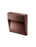 Segnapasso A Led Quadrato BILBAO 6 SQUARED Corten 6W Per Applicazioni A Parete BOT LIGHTING - BILBAO6CQ