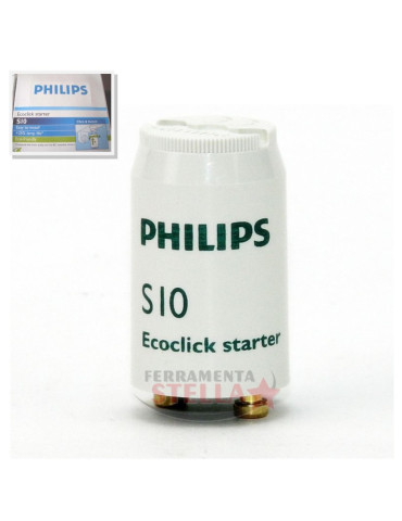 Starter Universale Per Neon 1Pz Per Lampade Fluorescenti Lampada S10 4-65W 220-240W PHILIPS - S10