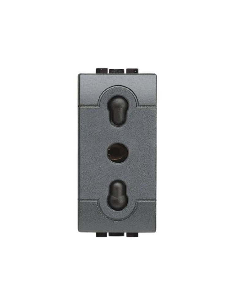 Presa Bipasso 2P+T 10A e 16A Antracite Living Light BTICINO - L4180